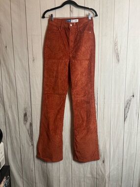 Old Navy Rust Orange Corduroy Flare Jeans